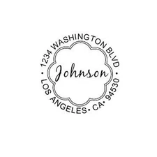 IDEAL 400R New Decorative Round Name Custom self ink stamp