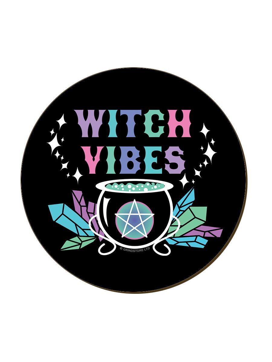 Grindstore Originals Coaster Witch Vibes Black 9.2x9.2cm