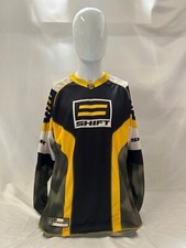 Vintage Shift Racing XL Black/Yellow/Green Motocross Long Sleeve Jersey MOTO MX