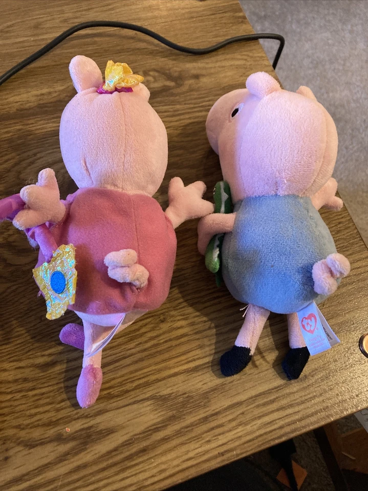 Ty Beanie Babies принцесса Пеппа свинья и ее брат Джордж свинья 7» - Изображение 3 из 4
