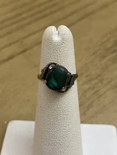 Wheeler Mfg. Vintage Navajo Inspired 925 Sterling Abalone Stone Ring Sz 4