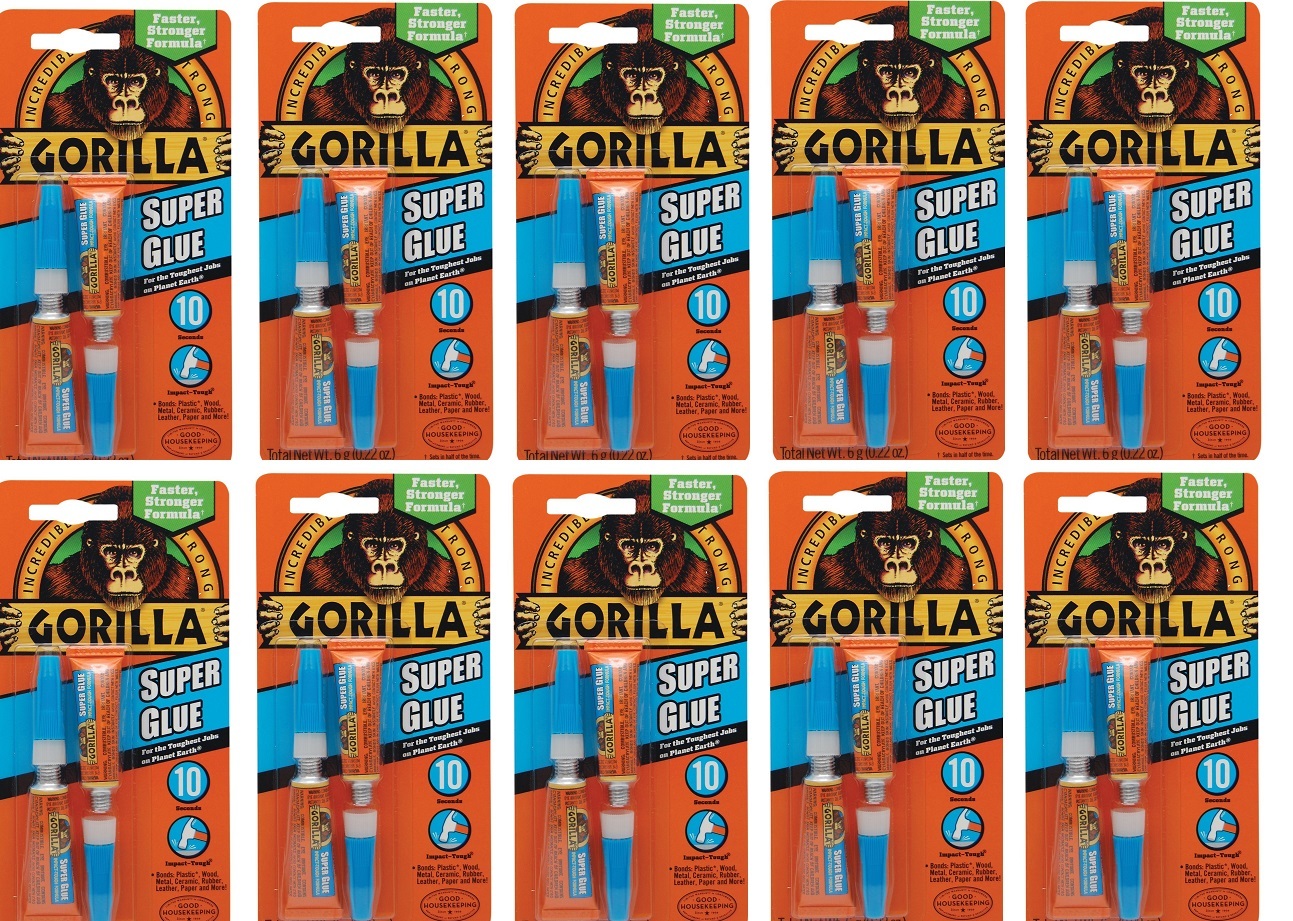 10X Gorilla Super Glue Tough Bond 2 X 3G Tubes Anti Clog Cap eBay