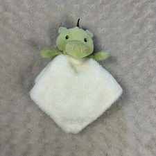 DTU Inc Dinosaur Lovey Baby Security Blanket Green Cream Off White Dragon 158870
