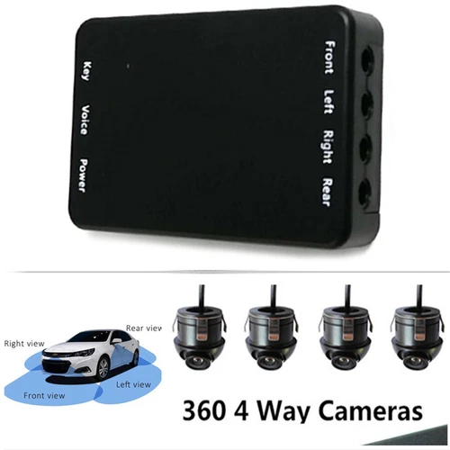 Sistema de visión panorámica de 360° de 4 vías para automóvil DVR grabación kit de cámara de estacionamiento- - Imagen 3 de 24