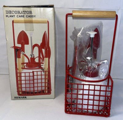 Vtg Mini Garden Hand Tools 6 Pcs Plant Kit for Seedling Soil Caring New in Box