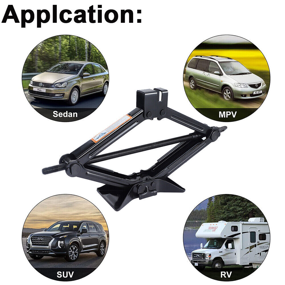 2 Ton Scissor Jack Handle Crank Tool For Car Van Garage Tire Wheel Change Quick