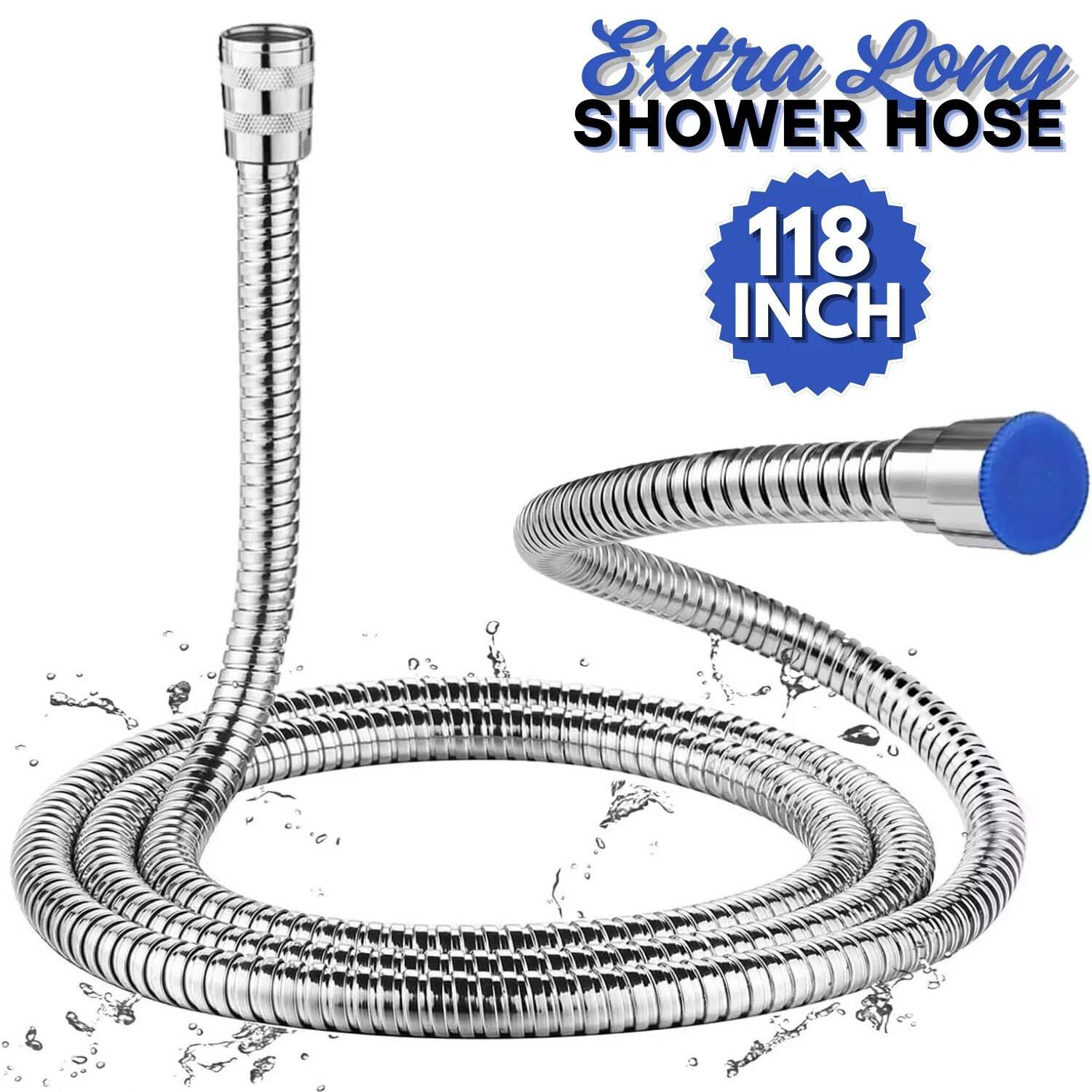 Hose Handheld Extra Long Stainless Steel Bathroom Flexible T