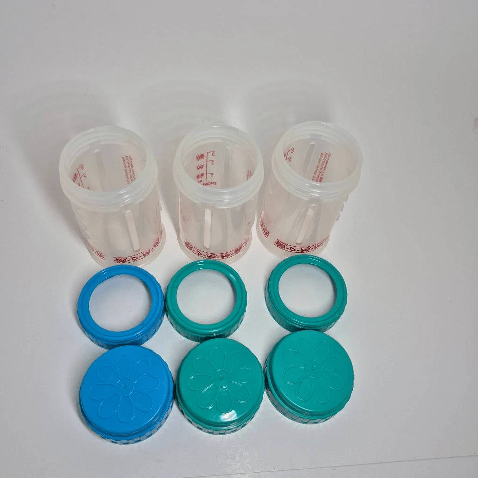 Juego de 3 biberones Playtex tapa plana caída 4 oz desajuste de colección Foto 4 de 4