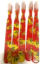 5-PACK FUN Vintage NEW Designer Toothbrush By Alan Stuart New York