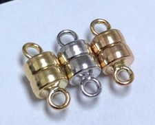 9k 14k  Solid Gold Pearl-Bead-Jewelry Necklace Bracelet frosted magnet Clasp