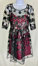 Plenty By Tracey Reece Anthropologie Cute Sequined Overlay Dress Women’s Size 4P