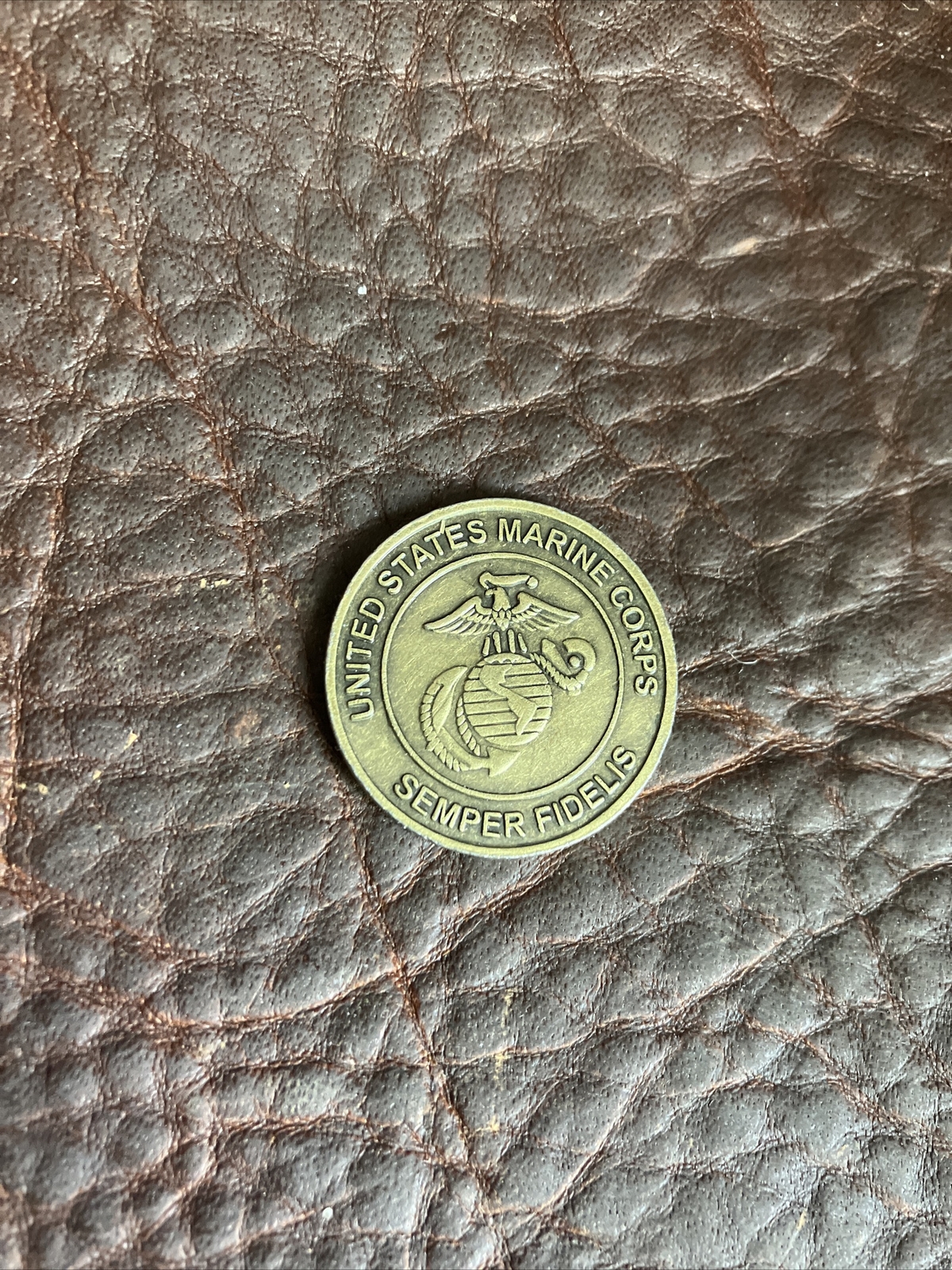 US MARINE CORPS Toys for Tots Brass COIN / MEDALLION Semper Fidelis