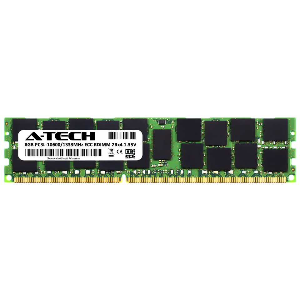 Barrette Mémoire Serveur 32 Go (1x32 Go) DDR3-1333 PC3-10600R ECC REG RDIMM - A-Tech (Neuf)