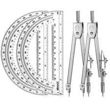 Set Student Protractor and Compass Set, Student Geometry Math Set, Compass 2
