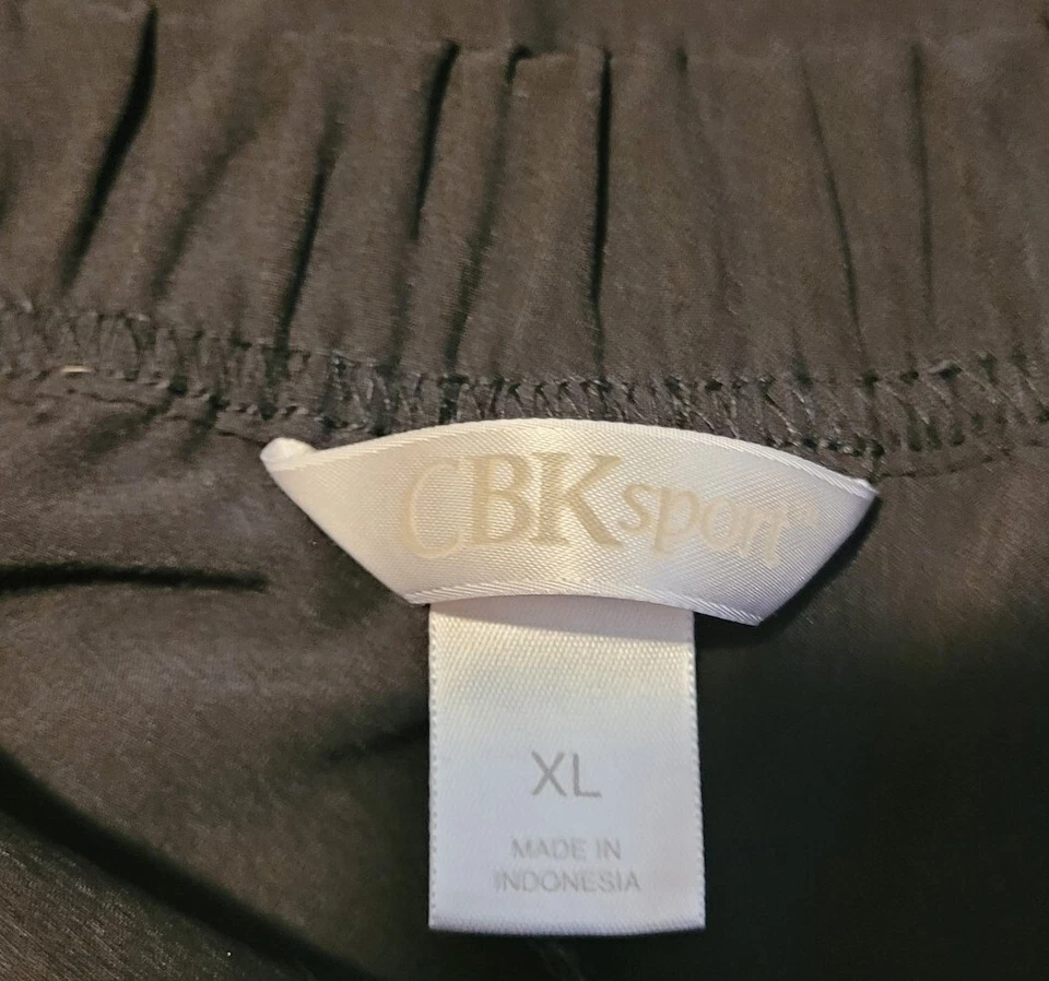 CBK Sport Azul Turq Ejercicio Bolsillo con Cremallera Capri Con Cintura Elástica Talla XL Foto 3 de 4