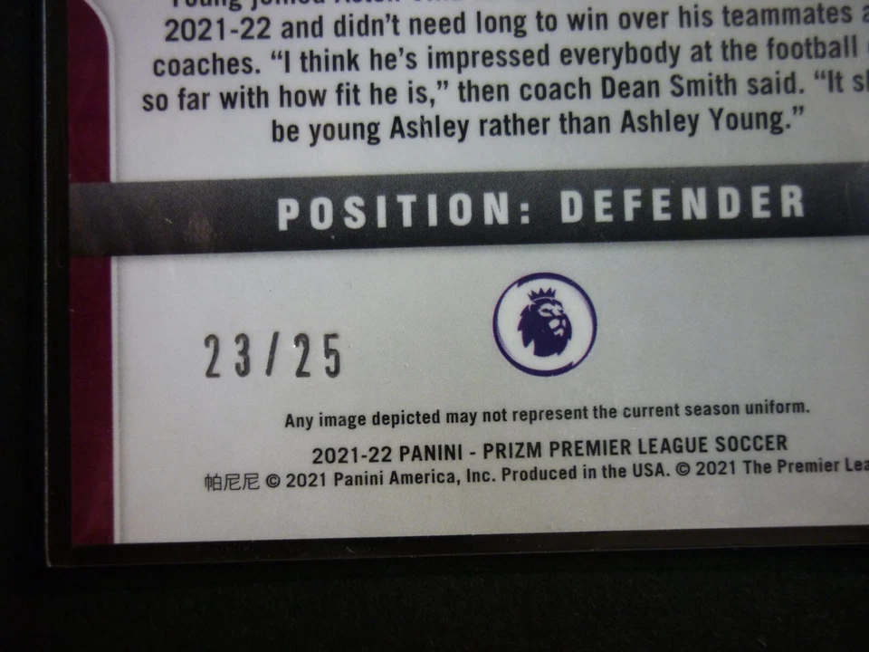 Ashley Young 2021-22 Panini Prizm Premier League #126 Orange 23/25 - Image 3 of 3