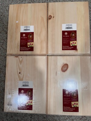 4 Walnut Hollow Pine Rectangle 9'' x 12'' Wood Plaque Set Of 4