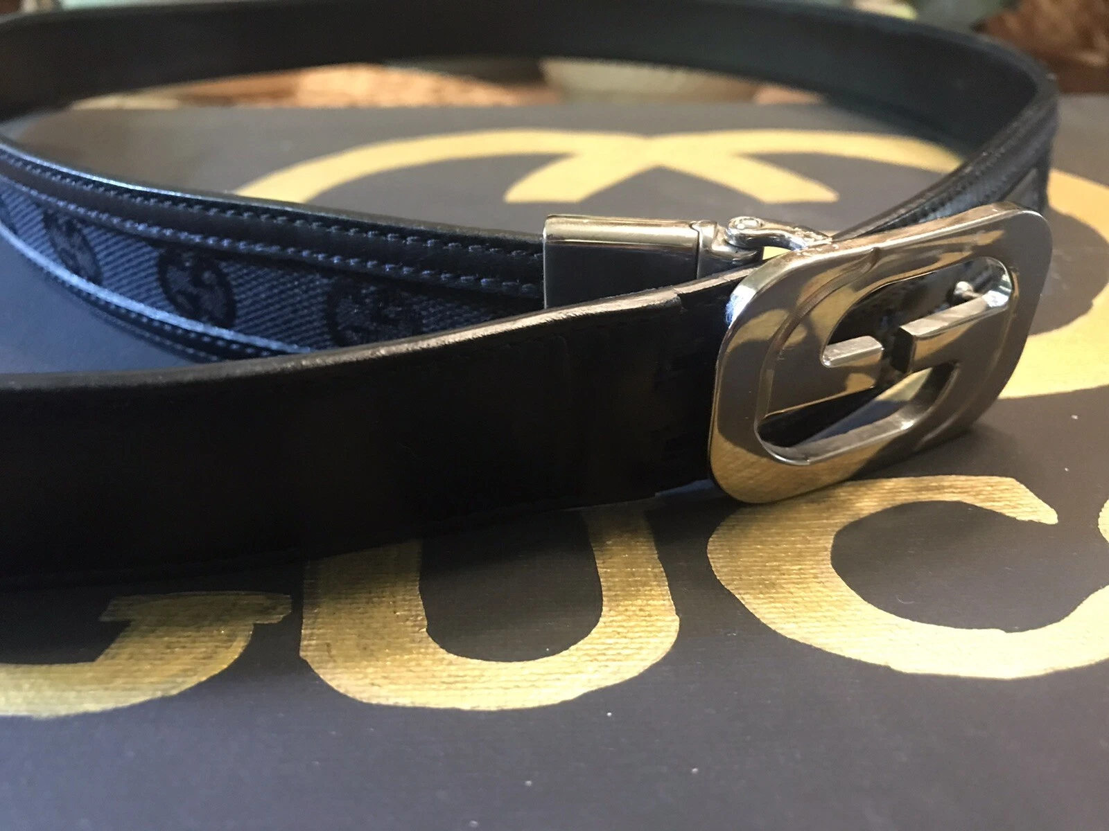 Ceinture GUCCI VINTAGE années 80 AUTHENTIQUE NEUVE UNISEXE COMME NEUVE 38 pouces RARE??