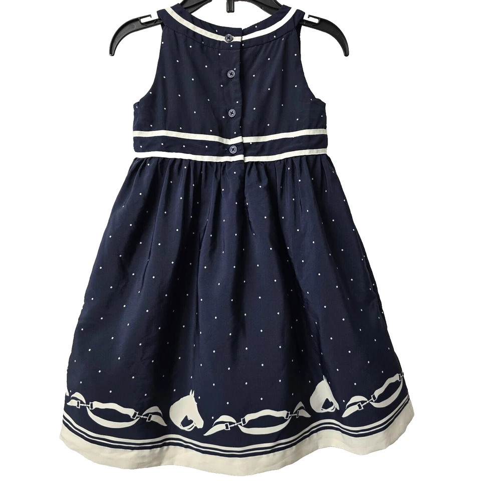 Vestido de Pascua Janie Jack Caballo 2T Derby Lecciones de Equitación Ecuestre Azul Forrado Preparación Foto 2 de 4