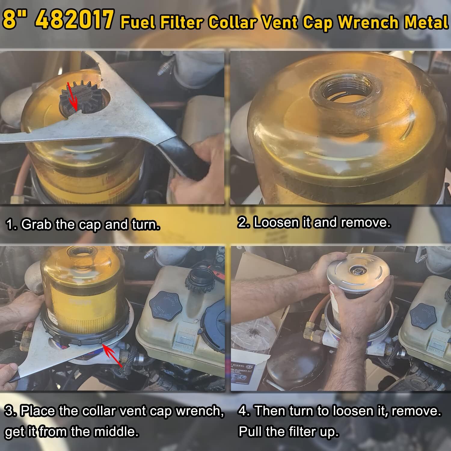 8" 482017 Fuel Filter Collar Vent Cap Wrench For Davco Fuel Pro