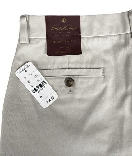 NWT Brooks Brothers Advantage Wrinkle Free Plain Front Chino Pants Youth Size 20 - Picture 7 of 12