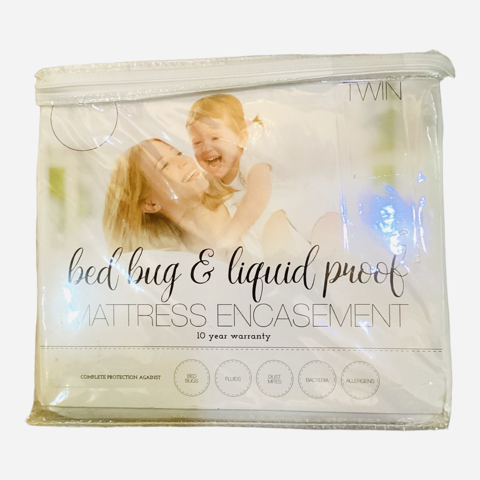 Mattress Protector Spill Proof Bed Bug Premium Zipper Encasement, Twin NEW-image