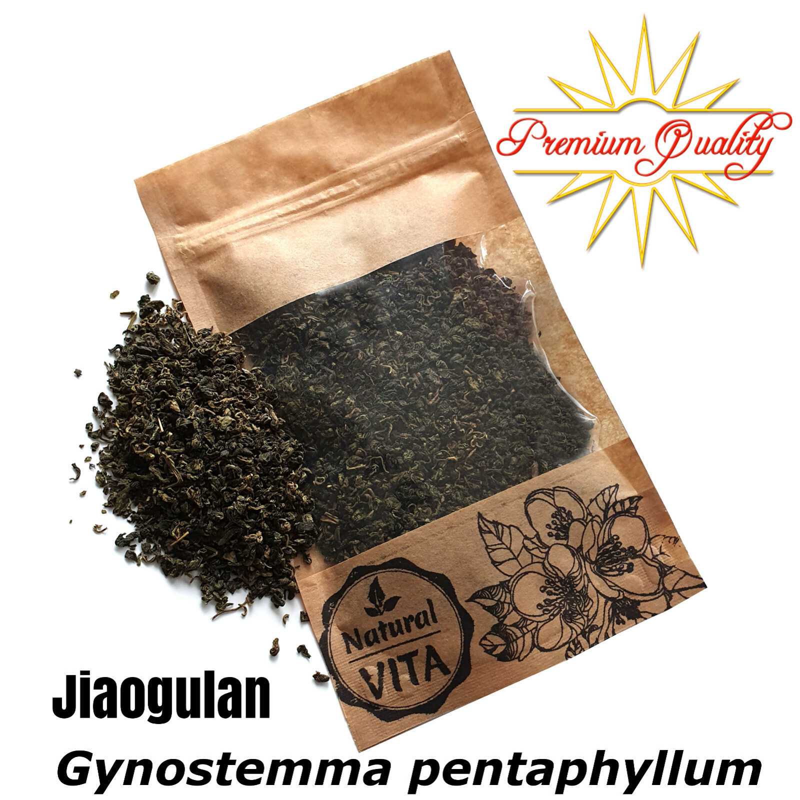 Dried Jiaogulan Immortality Herb Gynostemma pentaphyllum Sweet Green ...
