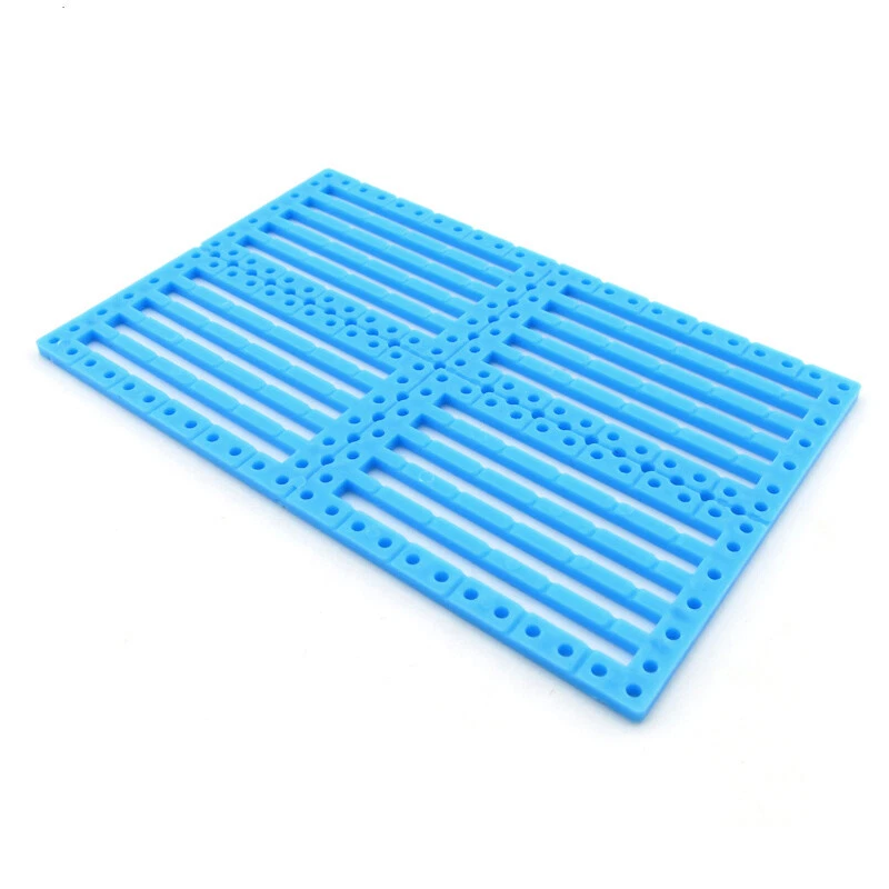 2pcs 12*7.5cm Car Chassis Perforated Plastic Panel Car Frame DIY For Robot Toy - Image 4 of 4