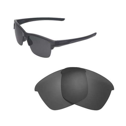 New Walleva Black Polarized Replacement Lenses For Oakley Thinlink Sunglasses - Picture 8 of 8