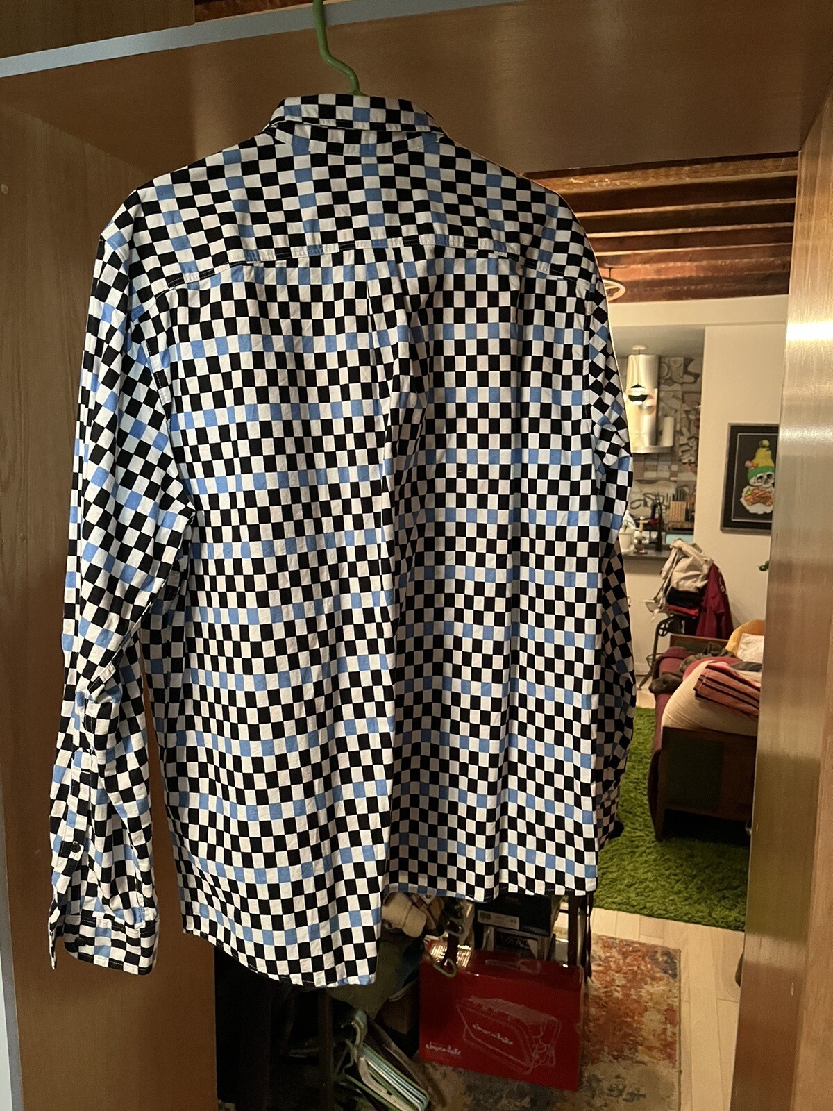 Levi’s skateboarding button down checkered shirt … - image 2