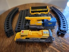 Caterpillar Construction Express Train Set by Toy State With Track Engine 3 Cars