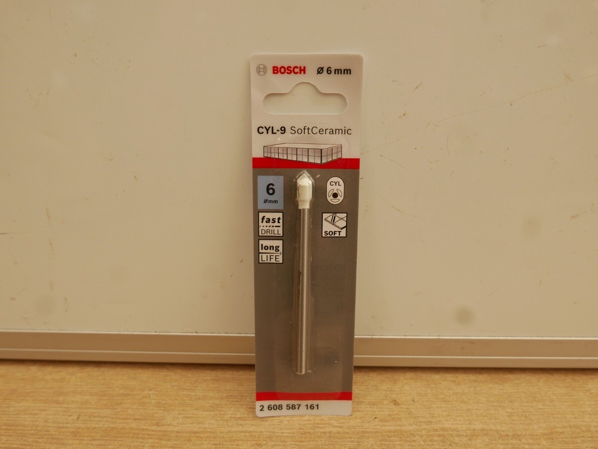 BOSCH 6MM CYL-9 SOFT CERAMIC TILE GLASS TCT DRILL BIT 2608587161