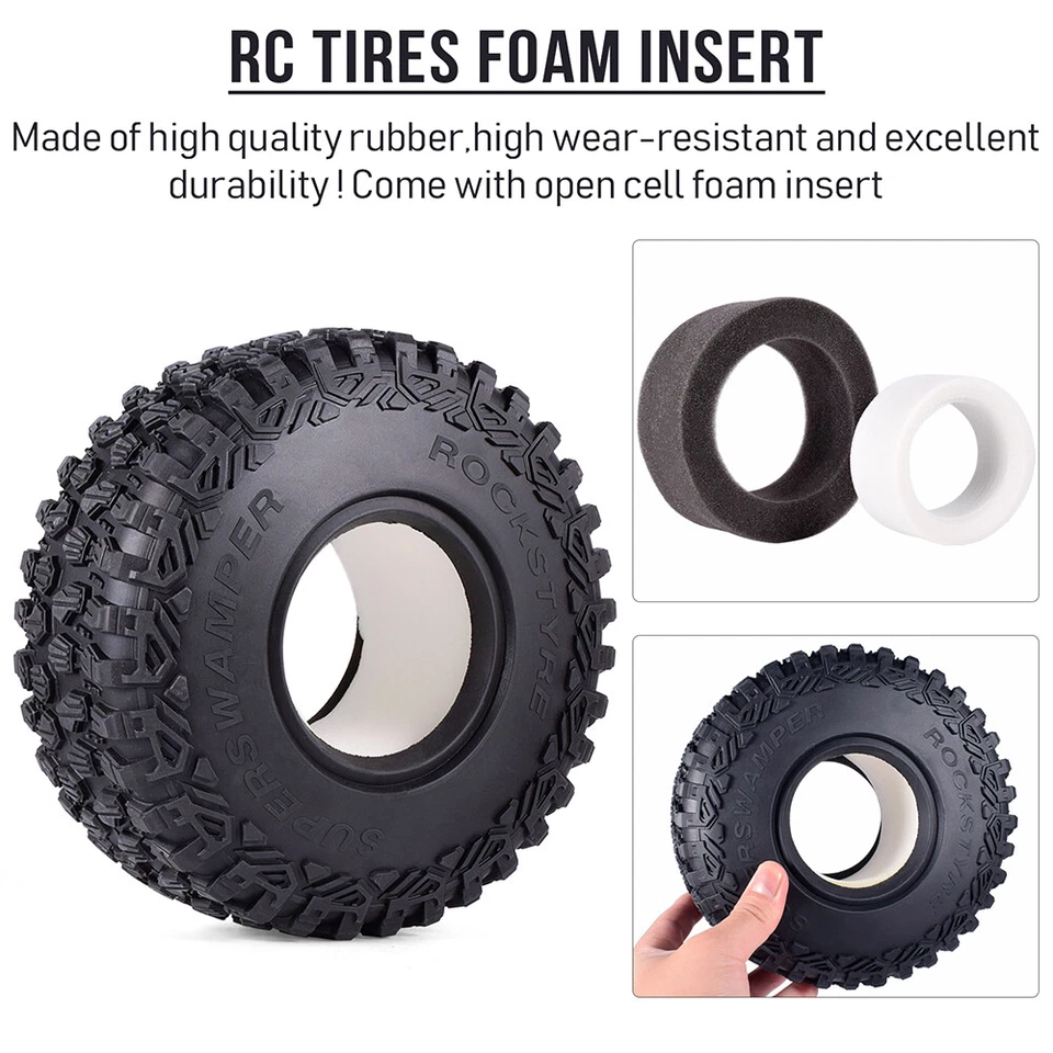 Austar 2,9 Zoll RC Gummireifen 180mm für Axial SCX6 AXI05000 1/6 RC Crawler Car - Bild 3 von 4