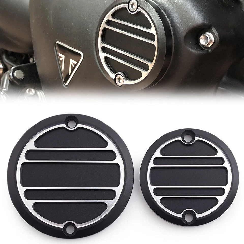 Cubiertas de inspección ACG para puntos de embrague del motor para Triumph Bonneville Bobber 2017-up Foto 3 de 4