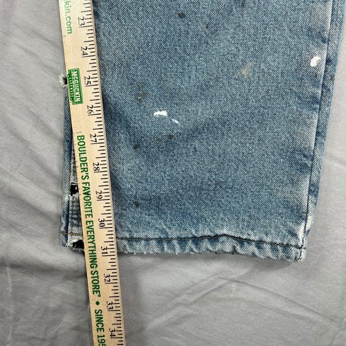 Carhartt Jeans Uomo 36x32 Slim Dritto Trafilato Macchiato Abbigliamento da Lavoro Destressed - Foto 6 di 14