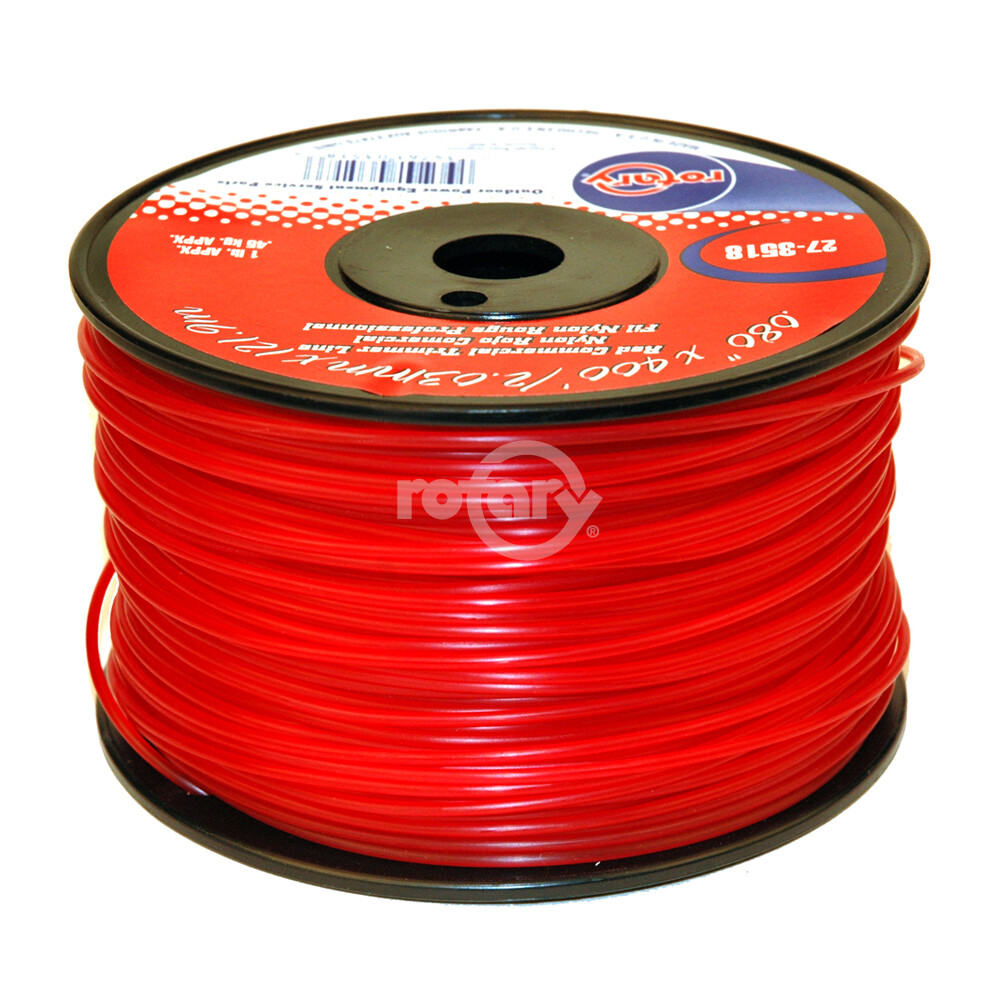 Red Round Trimmer Line .080 (1lb Spool) for String Trimmer, Weed ...