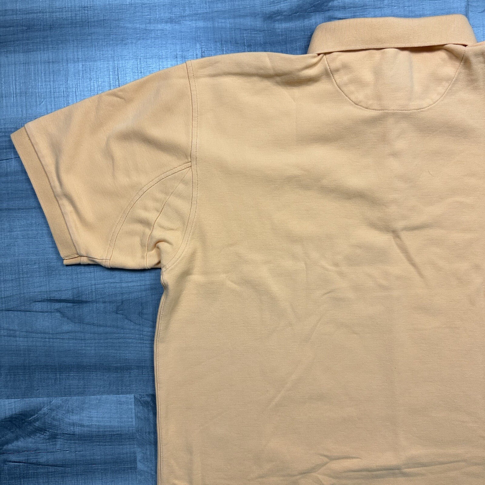 Orvis Signature Polo Collared Short Sleeve Orange Shirt XL Spell Out