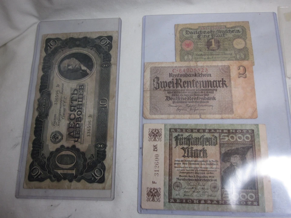 vintage foreign currency paper money 1941 Croatia Kuna Germany France '37 Russia - Image 2 of 4