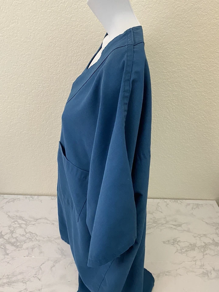 Landau Scrub 1X Pullover Manga Corta Médico Top Bolsillo Azul Teal Talla Grande V1 Foto 2 de 4
