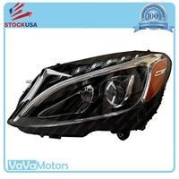 Fits 2015 2016 2017 2018 Mercedes Benz C Class W205 Front LED Headlight Set 2pcs 3