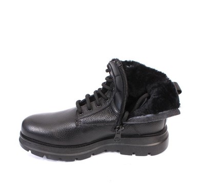 Giovanni Conti 7271 Black Leather Sheepskin Lace Zip Ankle  display picture 2