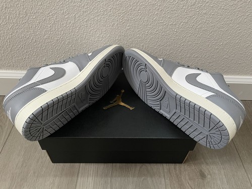 Nike Air Jordan 1 Low Vintage Grey (GS) Size 7Y/8.5W 553560-053 NEW DS - Picture 6 of 7