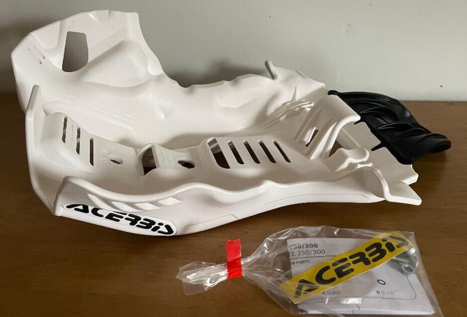 KTM XC-W 150 TPI 2020-2023 ACERBIS SKID GLIDE PLATE SUMP GUARD WHITE/BLACK