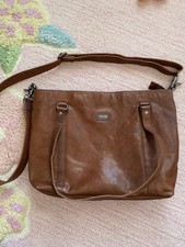 Spikes & Sparrow By Jack George Large Brown Leather Briefcase Tote Lknw