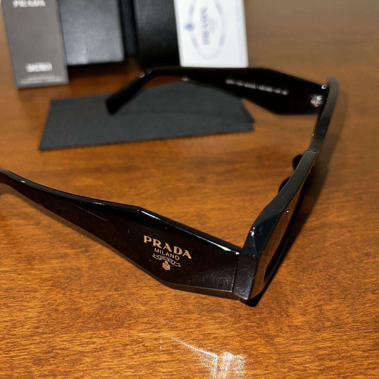 PRADA PR 06YS 09Q5S0 Men's Rectangular Sunglasses Black eBay