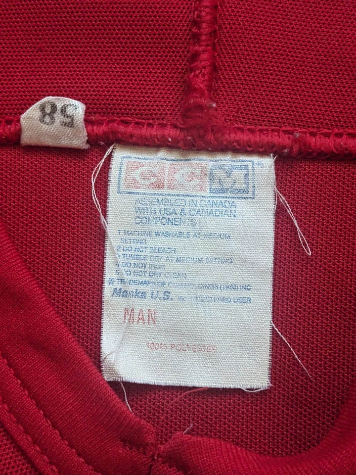 VTG AUTHENTIC SAN FRANCISCO SPIDERS GAME WORN CCM HOCKEY JERSEY XXL FIGHT STRAP - Image 3 of 4