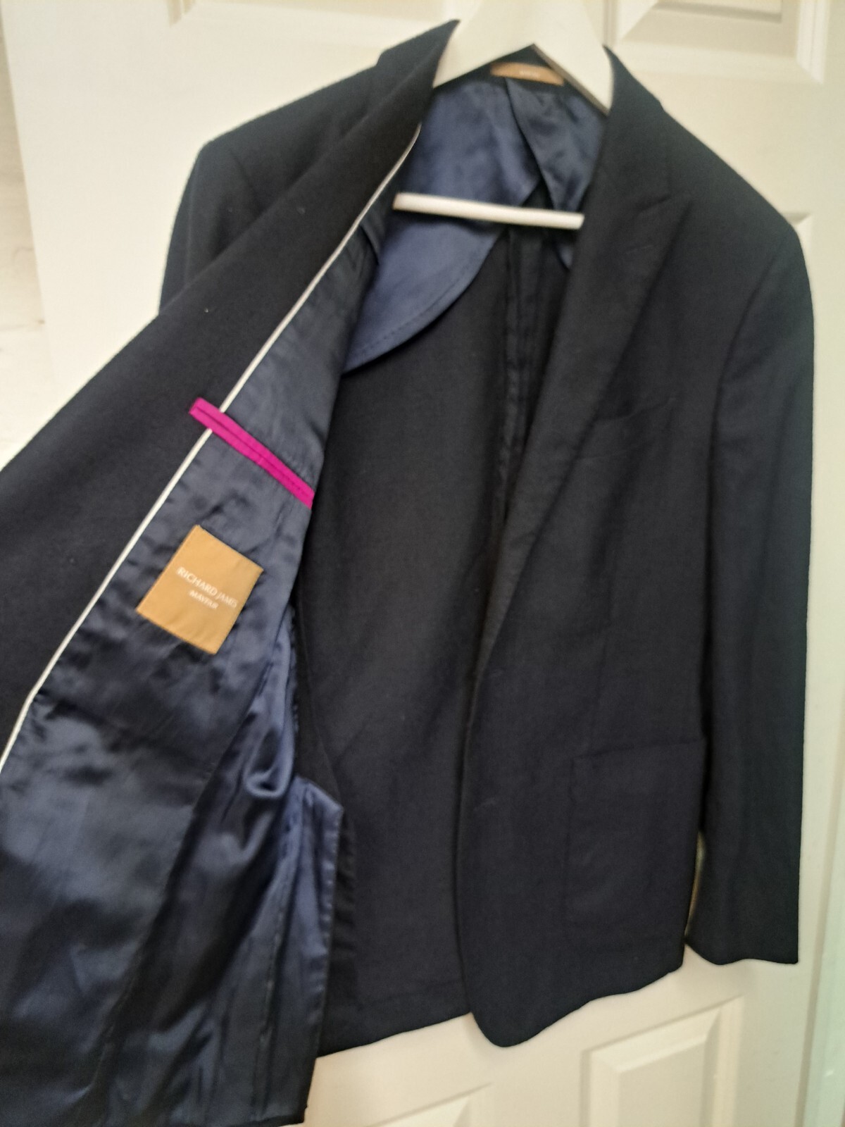 Giacca blazer Richard James UK 38 blu navy sfoderata Savile Fila estiva.