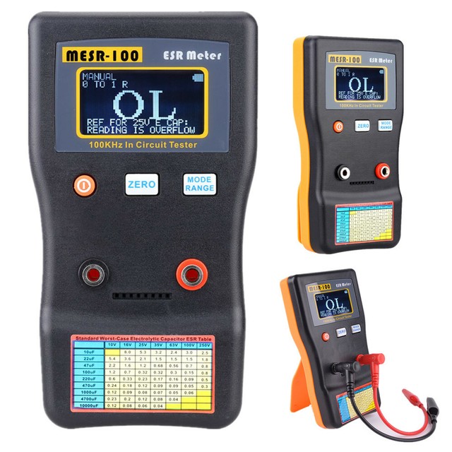 Mesr-100 Esr Kapacitáció Ohm Meter Mérési Kapacitás Ellenállás