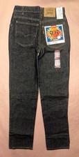 Vintage Levis 505 Jeans, Mens Black Regular Fit, Deadstock Adult NWT Size 27x28