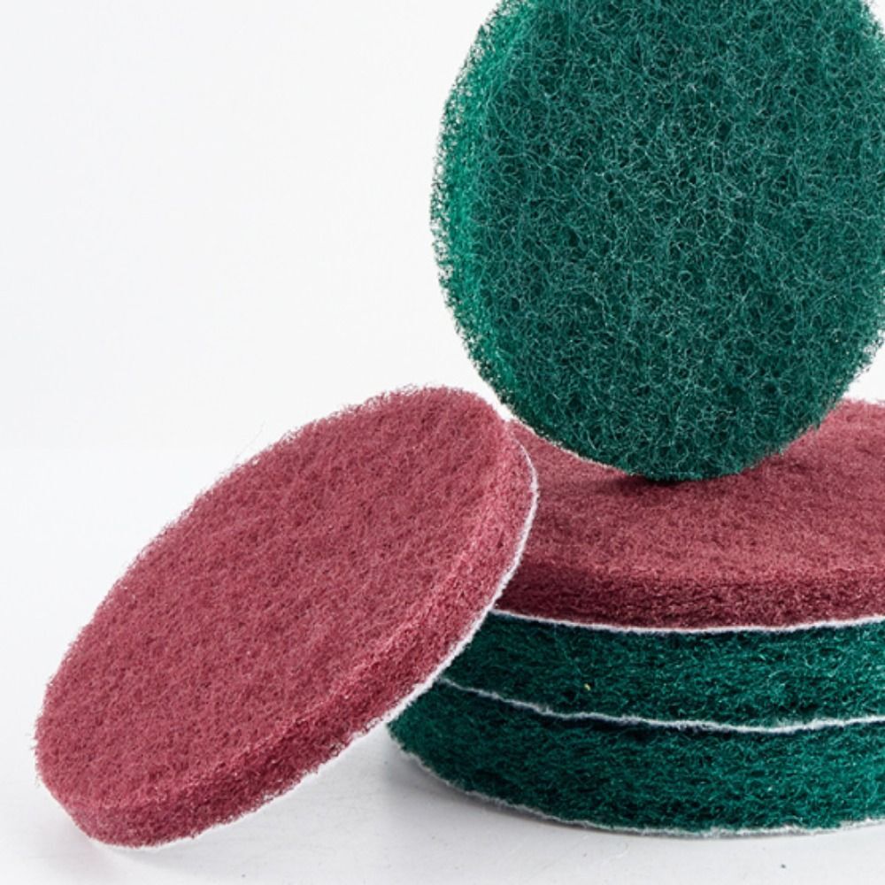 6pcs Green 180 Grit Drill Scuff Pads Flocking Polishing Pad for Rust
